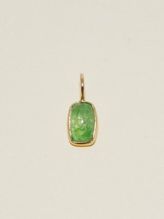 Corn Maze Tsavorite Can Cabochon Charm in Yellow 14k Gold