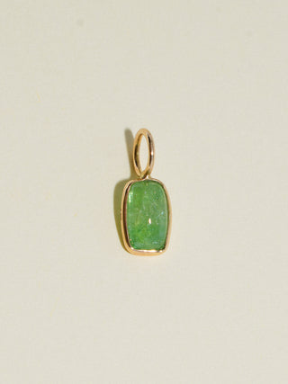 Corn Maze Tsavorite Can Cabochon Charm in Yellow 14k Gold