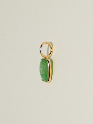 Corn Maze Tsavorite Can Cabochon Charm in Yellow 14k Gold