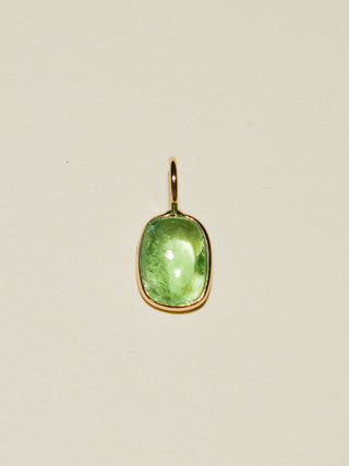Pool Float Tsavorite Baguette Cushion Charm in Yellow 14k Gold