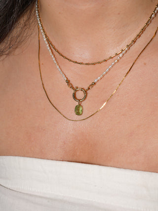 Pool Float Tsavorite Baguette Cushion Charm in Yellow 14k Gold
