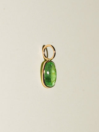 Pool Float Tsavorite Baguette Cushion Charm in Yellow 14k Gold
