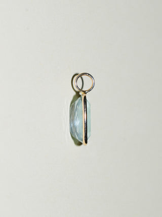 Nori Tourmaline Emerald Cut Charm in Yellow 14k Gold