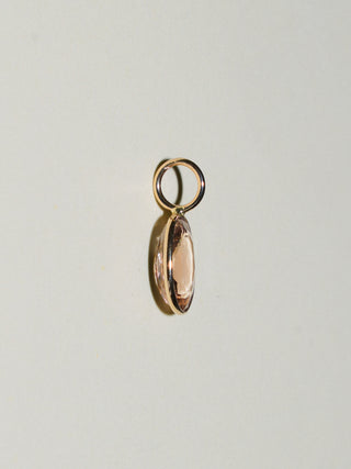 Golden Hour Tourmaline Oval Cut Charm in Yellow 14k Gold