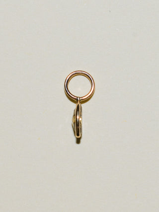 Mocha Brown Diamond Marquise Cut Charm in Yellow 14k Gold
