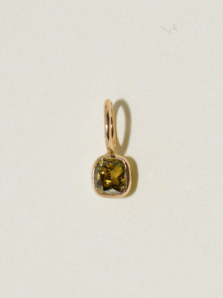 Golden Egg Yellow Diamond Cushion Cut Charm in Yellow 14k Gold