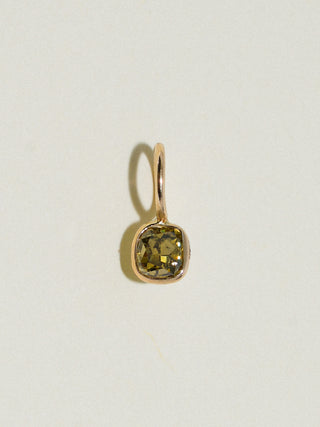 Golden Egg Yellow Diamond Cushion Cut Charm in Yellow 14k Gold