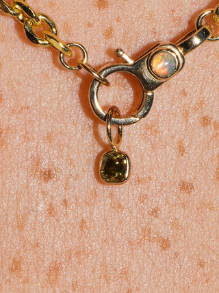 Golden Egg Yellow Diamond Cushion Cut Charm in Yellow 14k Gold