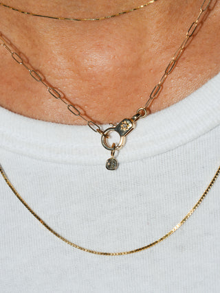 Sea Legs Grey Diamond Cushion Cut Charm in Yellow 14k Gold