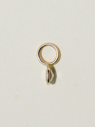 Maybe Gray Diamond Cushion Cut Charm in Yellow 14k Gold