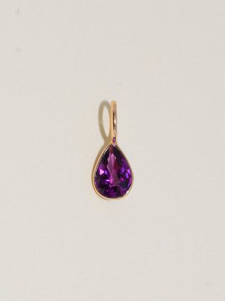 Cast a spell Comeria Garnet Teardrop Cut Charm in Yellow 14k Gold