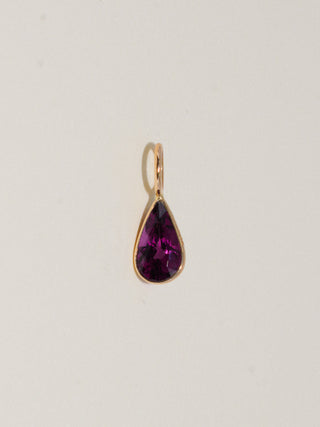 Spooky Comeria Garnet Teardrop Cut Charm in Yellow 14k Gold