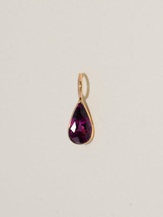 Spooky Comeria Garnet Teardrop Cut Charm in Yellow 14k Gold