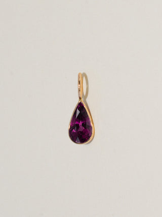 Spooky Comeria Garnet Teardrop Cut Charm in Yellow 14k Gold