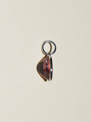 Cotton Candy Kisses Pink Tourmaline Oval Cut Charm in White 14k Gold
