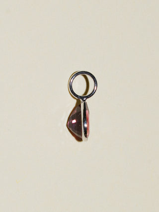 Mighty Mini Pink Tourmaline Teardrop Cut Charm in White 14k Gold