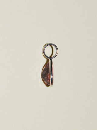 Manicured Pink Tourmaline Teardrop Cut Charm in White 14k Gold