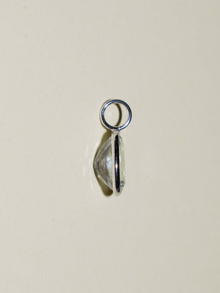 Fallin on my Head Aquamarine Oval Cut Charm in White 14k Gold