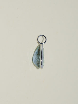 SnoCono Aquamarine Teardrop Cut Charm in White 14k Gold