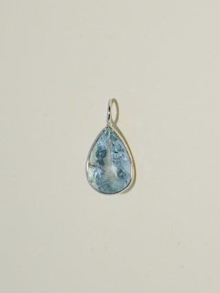 SnoCono Aquamarine Teardrop Cut Charm in White 14k Gold