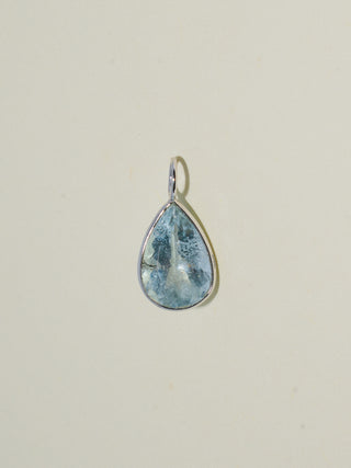 SnoCono Aquamarine Teardrop Cut Charm in White 14k Gold