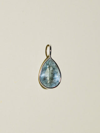 Mila Mila Mila Aquamarine Teardrop Cut Charm in White 14k Gold