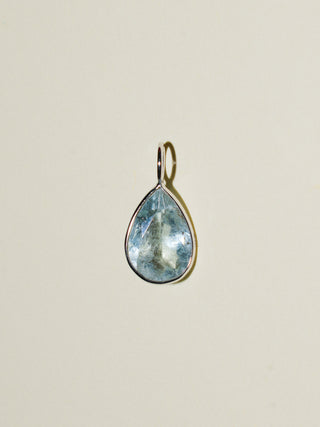 Mila Mila Mila Aquamarine Teardrop Cut Charm in White 14k Gold