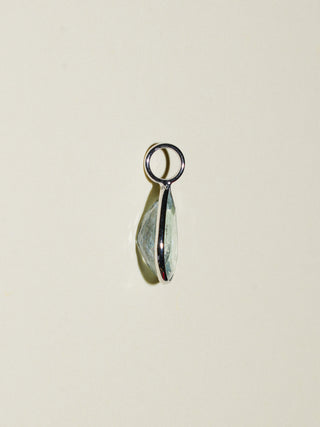 Mila Mila Mila Aquamarine Teardrop Cut Charm in White 14k Gold