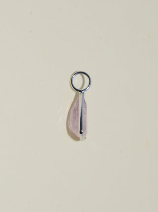 Strawnana Pink Beryl Trillion Cut Charm in White 14k Gold