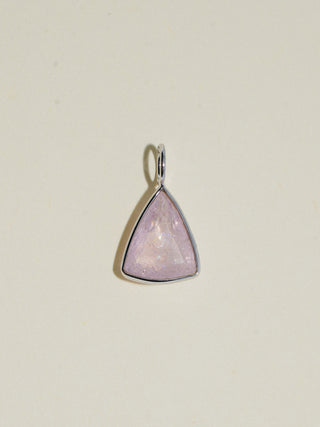 Strawnana Pink Beryl Trillion Cut Charm in White 14k Gold