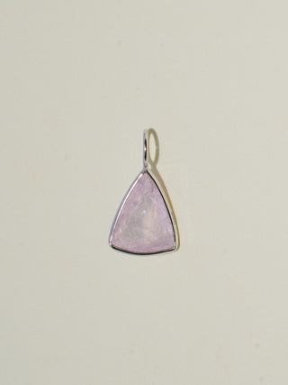 Strawnana Pink Beryl Trillion Cut Charm in White 14k Gold