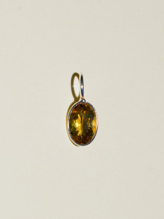 Gone Fishing Tourmaline Oval Cut Charm in Sterling Silver