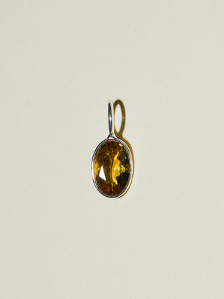Gone Fishing Tourmaline Oval Cut Charm in Sterling Silver