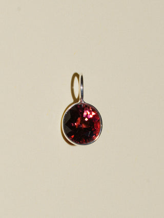 Malibu Breeeeze Pink Tourmaline Oval Cut Charm in Sterling Silver
