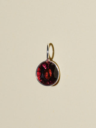 Malibu Breeeeze Pink Tourmaline Oval Cut Charm in Sterling Silver