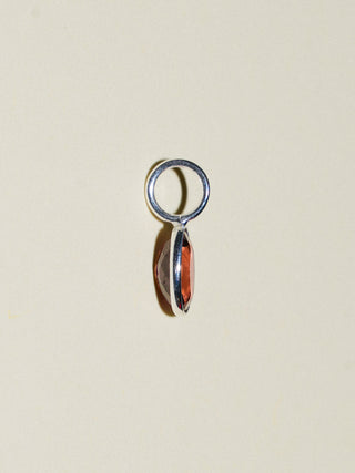 Kisses for You Pink Tourmaline Oval Cut Charm in Sterling Silver