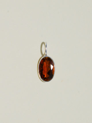 Cola Brown Tourmaline Oval Cut Charm in Sterling Silver