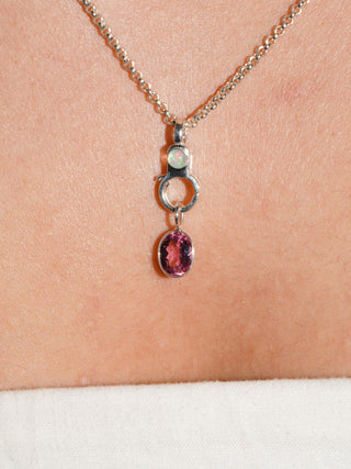 Sugar Party Pink Tourmaline Oval Cut Charm in Sterling Silver