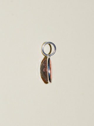 Flowery Pink Tourmaline Oval Cut Charm in Sterling Silver