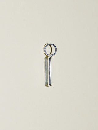 Centerfold Blue Tourmaline Baguette Cut Charm in Sterling Silver