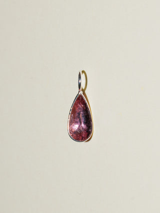 Pink Lemonade Pink Tourmaline Teardrop Cut Charm in Sterling Silver