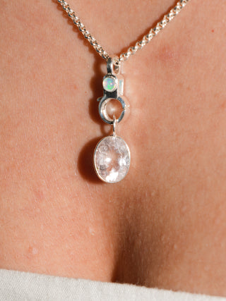 Beryl Oval Cut Charm in Sterling Silver