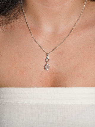 Beryl Oval Cut Charm in Sterling Silver
