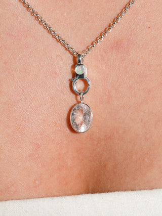 Beryl Oval Cut Charm in Sterling Silver
