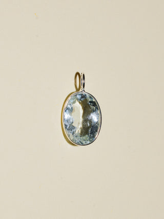 On Ice Please Aquamarine Oval Cut Charm in White 14k Gold