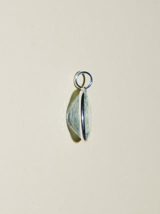 Flashback Aquamarine Oval Cut Charm in Sterling Silver
