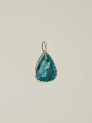 Squeaky Clean Fluorite Teardrop Cut Charm in Sterling Silver