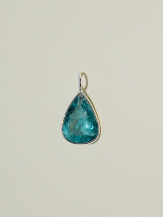 Squeaky Clean Fluorite Teardrop Cut Charm in Sterling Silver