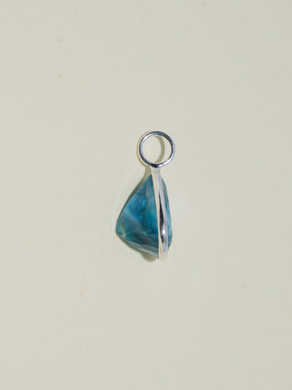 Feeling Coy Fluorite Teardrop Cut Charm in Sterling Silver