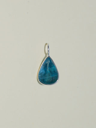 Feeling Coy Fluorite Teardrop Cut Charm in Sterling Silver